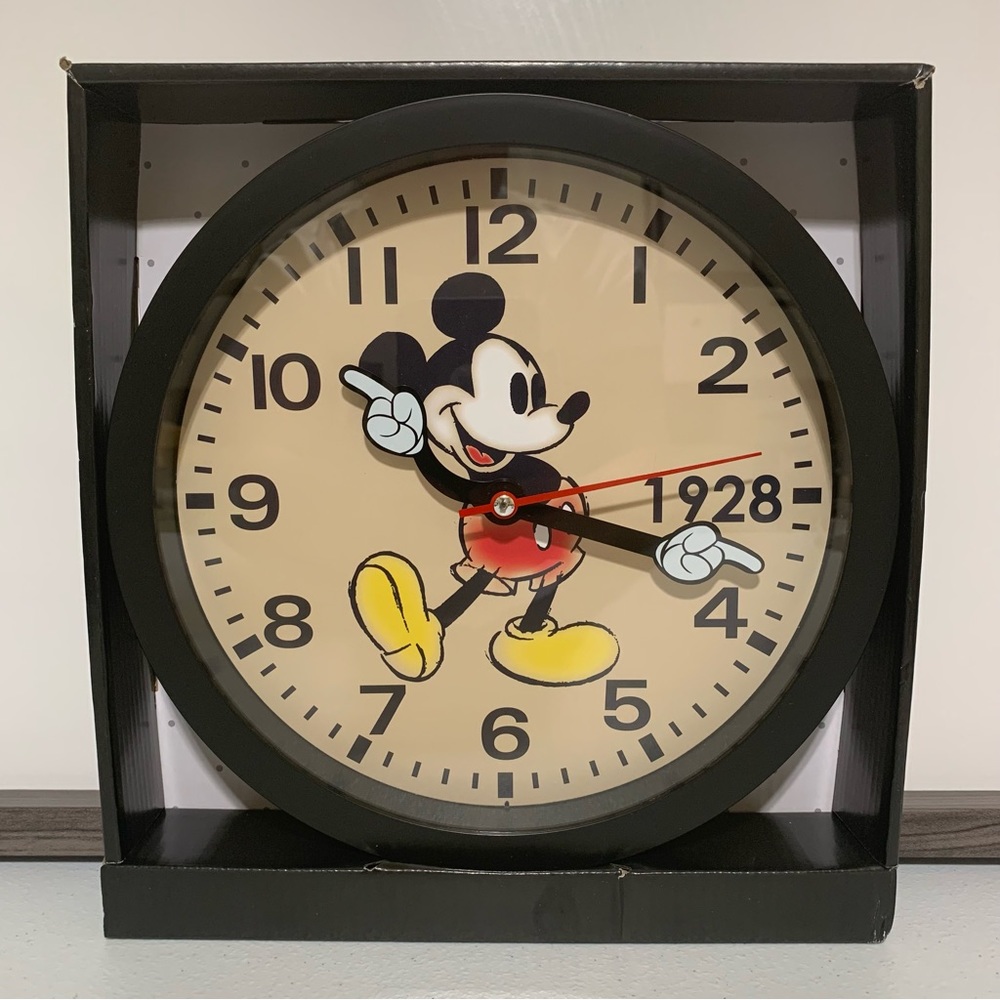 Disney Mickey Mouse “1928” Analog Wall Clock-New in Box